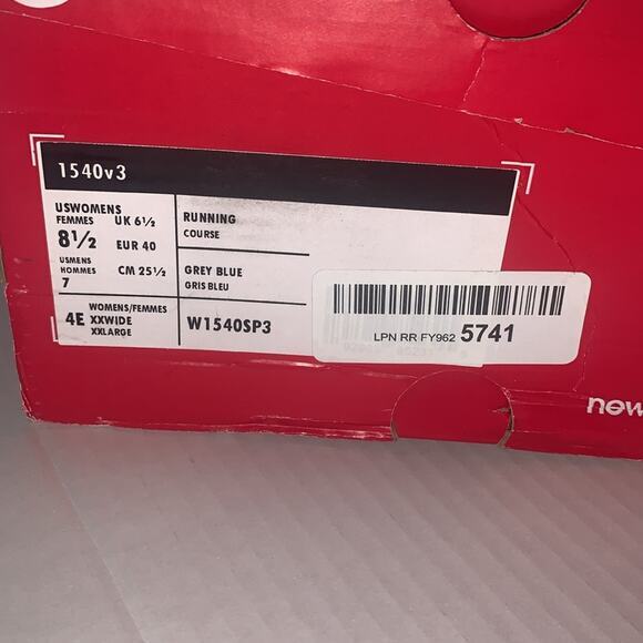 NEW BALANCE Women’s 1540v3 Running Shoes. Grey and Blue.‎ 8.5 4E (XX Wide). - Picture 15 of 16